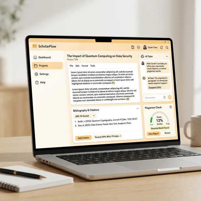 Academic writing mockup